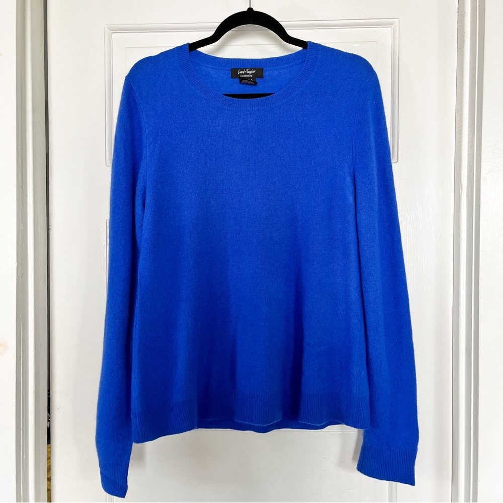 Blue 100% cashmere sweater